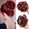 Peruca Europeia e Americana Transfronteiriça Flor Bud Clip Coque Bagunçado Cabelo Cacheado Fofo Cachos de Cabelo Peruca de Fibra Química Pacote de Cabelo Anel de Cabelo