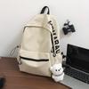 Mochila Ligera de Color Sólido para Mujer Estilo Coreano para Niñas Mochila Escolar Combinable para Estudiantes de Secundaria y Universidad