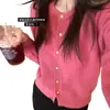 Nuevo cárdigan pequeño de estilo coreano con botones dorados para mujer, colección otoño/invierno, tejido elegante y sofisticado, prenda exterior y para superponer