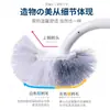 Escova de vaso sanitário estilo japonês, sem cantos mortos, cerdas macias para uso doméstico, cabo longo, montada na parede, com base para limpeza de banheiro e vaso sanitário