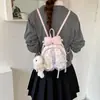 Estudiante Dulce 2026 Lindo Mini Moño Dibujo Animado Mochila Versátil para Mujer Nueva Mochila Estilo Coreano Conejo