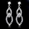 Pendientes de novia con diamantes, populares en Europa y América. Pendientes con borlas y cadena de garras de diamantes. Joyería nupcial ZE001.