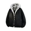 Nueva colección de invierno: Parka acolchada para hombre, a prueba de viento y cálida, con cuello y capucha de piel sintética, de estilo retro americano.