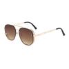 Gafas de Sol Redondas Retro de Estilo Coreano de Montura Grande a la Moda para Hombres y Mujeres Gafas de Sol Rojas de Internet Muestran Cara Pequeña 2501