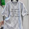 Empalme de Encaje Nueva Camiseta Holgada de Manga Corta 150kg Talla Extra mm Adelgazante y Favorecedora Verano Dopamina Top para Ir al Trabajo