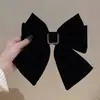 2026 Nuevo Estilo Pinza para el Cabello con Lazo Grande de Terciopelo Rojo, Accesorio para el Cabello para Niñas, Tocado de Princesa Nupcial de Borla de Alta Gama