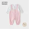 Mameluco de algodón para niña, nueva colección primavera y otoño, mameluco de bebé de manga larga, cálido y cómodo, también apto para niños, ropa para recién nacidos de otoño e invierno