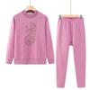 Roupas Quentes da Mamãe Roupas Grossas de Outono Forradas com Lã da Vovó conjunto Roupa Feminina para Idosos Conjunto de Duas Peças Outono e Inverno Feminino