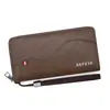 Bolso de mano tipo clutch largo con cremallera para hombre de fábrica, billetera casual de negocios con múltiples tarjetas, envío directo disponible