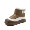 Botas de Neve Infantis 2025 Inverno Novo Botas de Algodão com Solado Macio para Meninos e Meninas Forradas com Lã e Espessadas Quentes e Modernas Botas de Algodão de Cano Médio