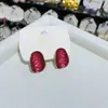 Pendientes para Rostros Cuadrados y Redondos, Estilo Coreano Otoño e Invierno Versátiles de Nicho Coloridos Gota de Aceite Corrugados Pendientes de Moda Estilo Hong Kong