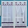 Cortina para Puerta de Doble Propósito con Velcro y Barra Telescópica, Cortina de Gasa Anti-Mosquitos, Cortina Nueva de Verano, Cortina de Bloqueo sin Taladro, Cortina