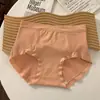 Roupa Íntima Feminina de Algodão Puro Cintura Média-Alta Sem Costura 10A Antibacteriana Crotch com Fundo Estendido Calcinhas Confortáveis Tamanho Grande para Mulheres