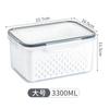 Caja de Almacenamiento de Alimentos para Microondas de Tres Piezas del Fabricante Fcm Especial para Frutas y Verduras con Drenaje para Refrigerador de Cocina