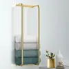 Estante de Toallas Nuevo de Acero Inoxidable Transfronterizo Barra para Toallas Montada en la Pared Estante de Almacenamiento de Baño en la Pared Estante de Toallas de Baño