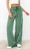 Pantalones de Rayas Anchos con Cintura Elástica, Estilo Europeo y Americano, Nuevos 2026, Corte Holgado, Versátiles para el Trabajo y el Uso Casual
