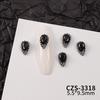 Unhas jóias gotas de água gordura quadrado amor preto diamante liga escuro preto vento pequenas jóias decoração de unhas acessórios atacado