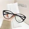 Nova Armação de Óculos Cat-Eye Triangular com Formato de Borboleta de Verão para Mulheres, Essencial Sem Maquiagem, Óculos Retro Sem Grau, Podem Ser Personalizados com Lentes de Grau, Atacado
