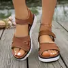 Sandalias Casuales Transfronterizas Europeas y Americanas Nuevas Cómodas Comercio Exterior Estilo Romano Suela 2026 Estilo Femenino Pez Talla Grande Venta al por Mayor Talla Grande