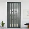 Aleación de Aluminio Riel Colgante sin Perforaciones Divisor de Puerta Corredera Puerta Plegable Estilo Chino Cocina Baño Balcón Transfronterizo Doble Capa