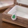 Colgante de calabaza Folu de lujo vintage de jade verde de plata esterlina S925 de Yilu Silver, elegante colgante blanco