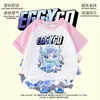 Camiseta de Manga Curta para Meninas Eggboy Party Ice Princess, Top Infantil da Moda para Verão para Crianças Maiores