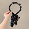 Diadema de Cadena Vintage para Mujer Diadema de Cinta para el Cabello de Tela Satinada con Pinza para el Cabello Prensada Diadema de Lazo para el Cabello Diadema Atada para el Cabello Adorno para el Cabello de Una Pieza Venta al Mayoreo