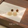 Pendientes Maillard de otoño e invierno, pendientes geométricos de pata de gallo, pendientes de diseño de nicho, pendientes Sense para mujer, nuevas explosiones 2024