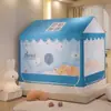 Mosquiteiro Antiqueda Infantil Classe A Mosquiteiro de Cama de Assento Doméstico Zíper de Três Portas Proteção Solar Vento Princesa Bebê Cortina de Cama Inferior