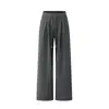 POPWEEST Estilo Coreano Preguiçoso Moletom com Capuz de Manga Longa e Decote V Conjunto de Tops Largos Calças Wide-leg Versáteis Calças de Comprimento Total Outono