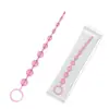 Plug Anal de Gelatina com Bolas Extra-Longas, Expansor Anal de Silicone, Brinquedo Sexual Unissex para Adultos