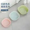 Bacia Criativa Colorida Quadrada Espessa para Lavar Rosto Bebê Crianças Lavar Legumes Lavanderia Plástico Doméstico