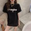 Camisetas de Manga Corta al por Mayor para Mujer 2026 Verano Estilo Coreano Nuevo Estilo Básico Sueltas para Mujer con Letras Comercio Exterior Tops para Mujer