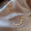 Pulseira Flor de Zircônia Feminina Pulseira Popular Estudante Melhor Amiga Estilo K Simples Ins Design de Nicho Joias Personalizadas