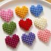Horquilla de acrílico tridimensional con forma de corazón de melocotón, hecha a mano, con cuentas, accesorios para el cabello, pendientes, venta al por mayor