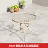 Mesa de Comedor Redonda Plegable Blanca de Vidrio Templado para Exteriores, Mesa de Comedor para el Hogar con una Mesa y Dos Sillas, Mesa de Té Pequeña para Balcón