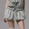 Falda Floral de Nuevo Estilo Transfronteriza para Mujer Verano Estilo Americano Casual Cómoda Versátil Línea A Cintura Elástica Falda Corta