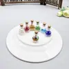 Garrafa de Derivação com Pedrinhas de Cristal Casa de Bonecas em Miniatura DIY Enfeite Pendurado de Cortiça Acessórios Ponto Turístico Garrafa de Desejos Garrafa Geométrica
