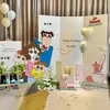 Balão Decorativo Shin-Chan Um Ano Layout de Festa de Aniversário Lua Cheia Crianças Placa Kt Placa de Fundo Personalizada Banquete de 100 Dias