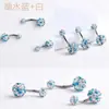 Directo de fábrica multicolor pedrería alta calidad estrella Shambhala bola piercing ombligo joya anillo ombligo 5+8