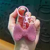 Chaveiro Coração Cheio de Diamantes Vazado Criativo Diamante Amor Chaveiro de Carro Portátil Pingente de Bolsa para Estojo de Fone de Ouvido