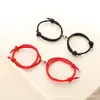 Moda Europea y Americana Sencillos Brazaletes Magnéticos de Acero Inoxidable para Parejas, un Par de Pulseras Tejidas Ajustables para Estudiantes, Joyería al por Mayor