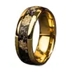 Yincheng Nuevo Producto Transfronterizo Venta Caliente Transfronteriza Moda para Hombre Dorado Aliento de Bebé Anillo de Acero Inoxidable Anillo Fábrica Mayorista