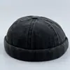 Nuevo Sombrero Frío Casual Yuppie Hip-Hop Distintivo Lavado Desgastado Viejo Maestro de la Tierra Sombrero de Calle Retro de Mezclilla para Hombre