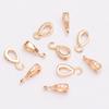 Hebilla colgante de color chapada en oro de 14 quilates con circonitas de oro auténtico de 18 quilates, ideal para hacer collares y colgantes, accesorios de joyería.