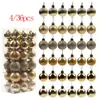 Bolas de Plástico Galvanizado 4cm Adornos de Bola Navideña Suministros Navideños Bolas Decorativas Coloridas Caja de Set para Árbol de Navidad Venta al por Mayor