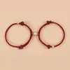 Pulsera de pareja con atracción magnética Runxin, moda simple, pulsera de empuje y extracción, cuerda de mano de Milán para comercio exterior transfronterizo de Europa y Estados Unidos