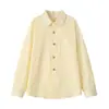 Camisa de manga larga a cuadros azules para mujer, nuevo diseño de top para primavera y otoño 2026, camisa ligera, chaqueta para pareja