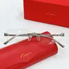 2024 Kajia Nueva Montura de Gafas Sin Marco Serie Cheetah Ct0474S Montura Unisex Ultraligera para Negocios con Opciones de Graduación