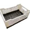 Almacenamiento de Cosméticos Cesta de Almacenamiento de Plástico Cesta de Almacenamiento Plegable Caja de Almacenamiento para Artículos Varios de Escritorio Dormitorio